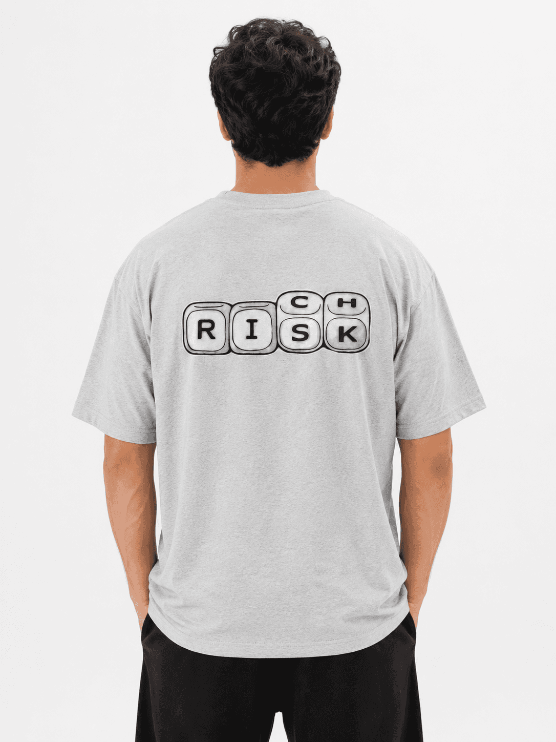 RISK OVERSIZED GRAPHIC T-SHIRT